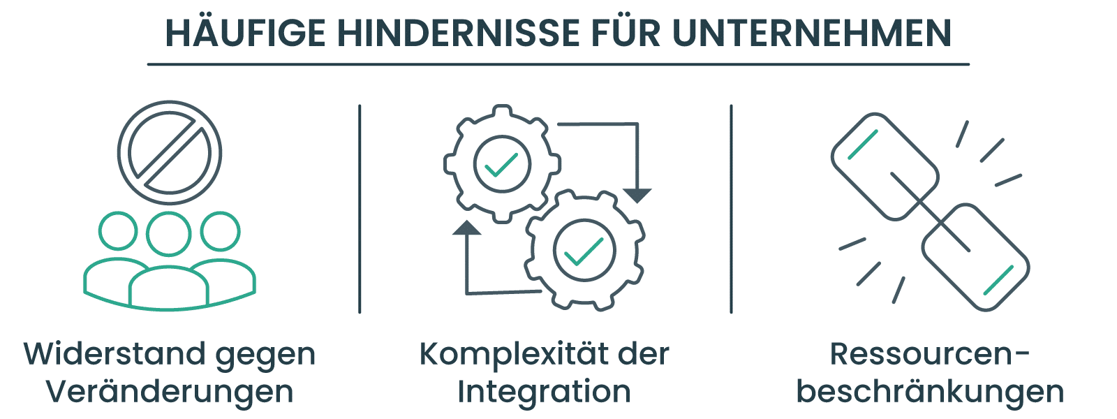 Häufig auftretende Hindernisse für Organisationen